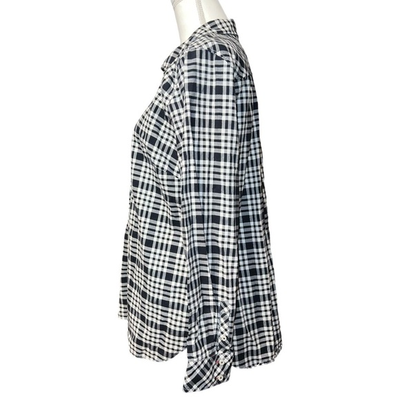 Talbots - Pencil Plaid Button Front Shirt - Size Large - Picture 3 of 7